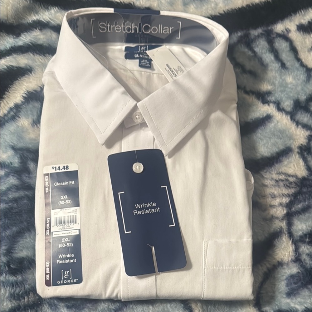 George White Dress Shirt Classic Fit